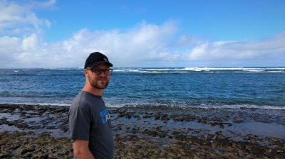 On the shore in Hawaii