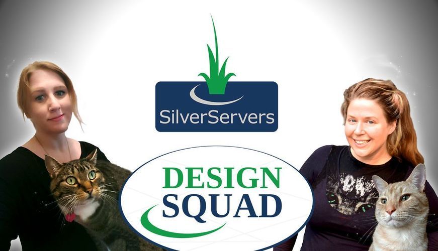 The SilverServers Design Squad: two designers and their cats